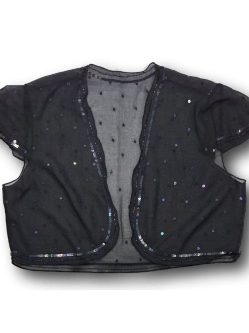 Women's Unbranded Black Sequin Shrug S